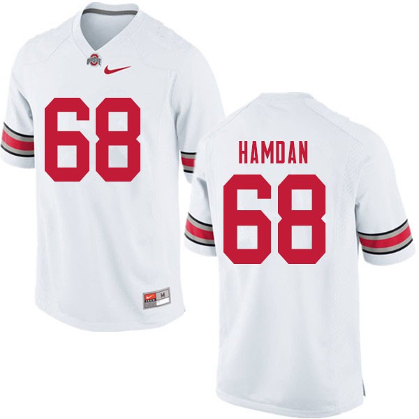 Ohio State Buckeyes #68 Zaid Hamdan Men Football Jersey White
